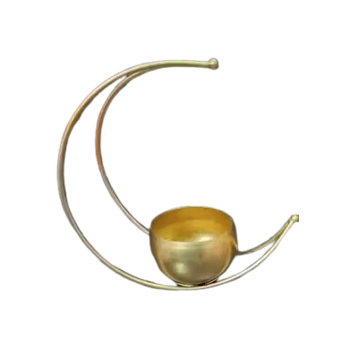 IRON FLOWER VASE HANGING (GOLD)